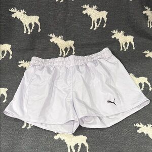 Puma Women's Light Gray Athletic Shorts
